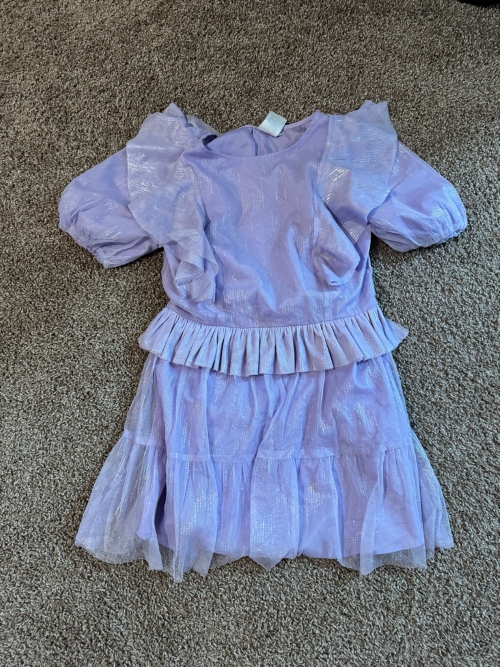 Queen of Sparkles Lilac Ruffle Dress